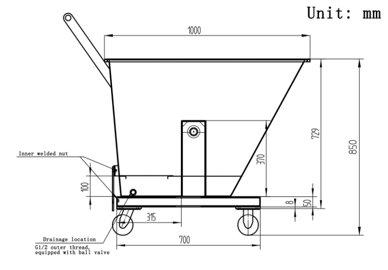 Mini Four-Wheel Dump Truck Engineering Mine Car